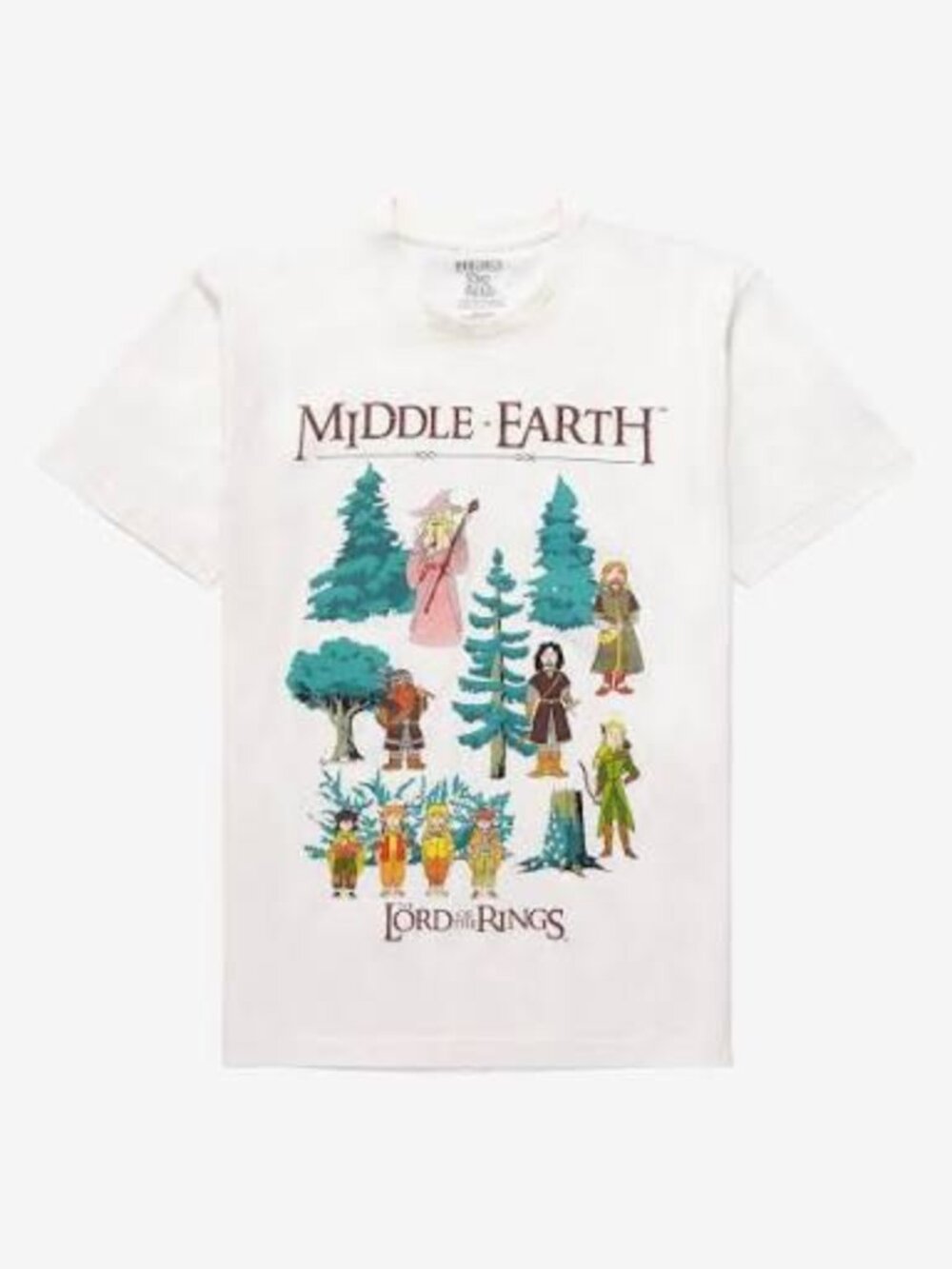 The Lord of the Rings Middle Earth Character Portraits Womens Tshirt Size Medium